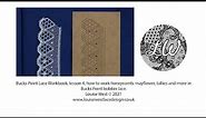 Bucks Point Lace workbook - lesson 4, how to work Honeycomb, tallies, mayflower and more.