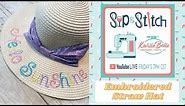Sip & Stitch LIVE Beginner Machine Embroidery Tutorial- Embroidered Straw Beach Hat NQ3600D