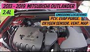 ⫷ Mitsubishi │ Outlander │ 2013 - 2019 │ Emissions Locations: PCV, EVAP, Oxygen Sensors, Map ⫸
