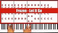 Let It Go Piano - How to Play Frozen Let It Go Piano Tutorial! (Easy)