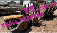 Small Tractor Toma Vinkovic TV420 Pulls An Amazing Large Log