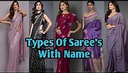24 Different types of Saree's In india & their Name | Fashinable & Traditinal Saree's