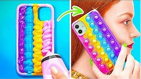 AWESOME DIY SQUISHY || How To Make Phone Case? Cool Ideas by 123 GO! SCHOOL