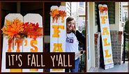 DIY Welcome Sign for Fall - Front Porch Decorating Ideas