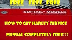 How to Get FREE Harley Service Manuals and Parts List