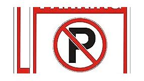 No Parking Anytime Sign, No Parking Signs, (2 Pack) 10 x 14 Inches Large Reflective Aluminum Metal Warning Signage with Symbol for Indoor Outdoor Use