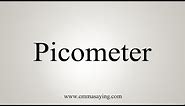 How To Say Picometer