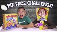 PIE FACE CHALLENGE!!! Messy Whipped Cream in the FACE Game!