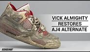 Vick Almighty RESTORES DISGUSTING Air Jordan 4 Alternate 89 w/ Reshoevn8r PART 1