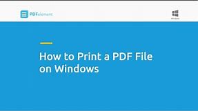How to Print a PDF File on Windows