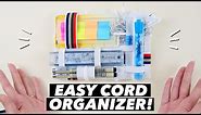 EASY DIY Cord Organizer! (How to Make a Grid-It Organizer) | WITHWENDY