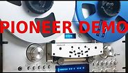 Pioneer RT-909 4-track reel to reel tape player functions & recording Demo