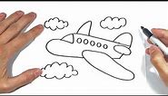 Cómo dibujar un Avion Paso a Paso | Dibujo de Avion