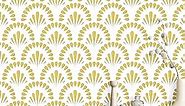 WENMER 17.71" x 118" Gold Peel and Stick Wallpaper Boho Wallpaper Gold Contact Paper Self Adhesive Removable Wallpaper Stick on Wallpaper for Cabinets Walls Shelf Drawer Door Decor