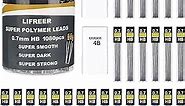 Lifreer 0.7 Lead Refills, 1080 Pcs Smooth Break Resistant HB 0.7 mm Lead Refills for Mechanical Pencils 0.7