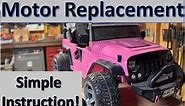 Power Wheels/Barbie Jeep Motor Replacement - Simple Instruction