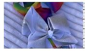 JoJo Siwa Bow Holder Organizer with Sticker Patch Set - Rainbow