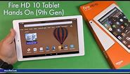 Amazon Fire HD 10 Tablet Unboxing Hands On (9th Gen)