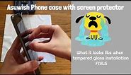 Asuwish phone case with tempered glass screen protector for Samsung S20 Ultra 5G installation