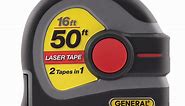 General Tools 2-in-1 Laser 16 ft. Tape Measure and 50 ft. Laser Distance Measurer LTM1