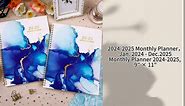 2024-2026 Monthly Planner/Calendar - Jul. 2024 - Jun. 2026, 9" × 11", Two-Year Monthly Planner 2024-2026 with Flexible Cover + Pockets - Waterink