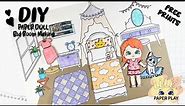 DIY Paper Doll Bedroom Making | Paper Doll Play | Free printable