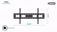 ProMounts Extra Large Flat Low Profile TV Wall Mount for 50 in. - 92 in. TVs FF84