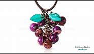 Grape Cluster Wine Bottle Charm and Pendant - DIY Jewelry Making Tutorial by PotomacBeads
