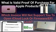 Valid Proof Of Purchase For Apple Products? Which Invoice Will Not Concider Valid? Urdu/Hindi