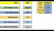 Convert Roll Weight in kg to Roll Length in Meter KG to Meter Basic Calculation Formula Flexi