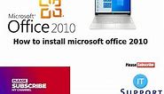 How to install Microsoft office 2010 in window 10