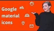 How to use Google Material Icons with examples | HTML | CSS