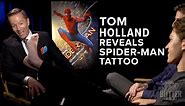 Tom Holland Reveals His Spider-Man Tattoo | Spider-Man: Homecoming Interview | Extra Butter