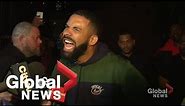 Drake gives rousing speech about Toronto after Raptors win Game 5