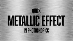 Quick Metallic Effect in Adobe Photoshop