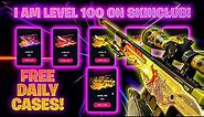 OPENING FREE DAILY CASES ON SKINCLUB - LEVEL 100