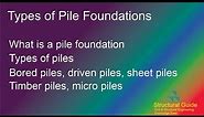 Types of Pile Foundations | Detail Overview | Structural Guide