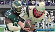 NFL 2018 Super Bowl LII Sim Philadelphia Eagles vs New England Patriots | Full NFL Game (Madden 18)