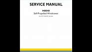 New Holland H8040 Self-Propelled Windrower Service manual