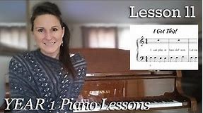 Lesson 11: Playing Piano with Left Hand| Free Beginner Piano Lessons - [Year 1] Lesson 1-11