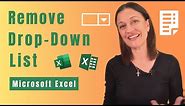 Remove Drop Down List in Excel
