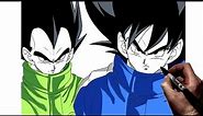Hoow To Draw Goku & Vegeta (Jackets) | Step By Step | Dragon Ball