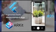 Flutter 2.5 Augmented Reality Measurement App using Apple ARKit - Build AR Measure App Tutorial 01
