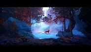 Wallpaper Engine | RED WOODS WITH WOLF | 3440x1440