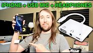 How to Hear USB Mic On iPhone With Headphones | USB 3 Camera Adapter
