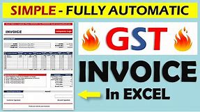 How To Create GST Invoice In Excel - Fully Automatic Invoice Template - Billing Software in Excel