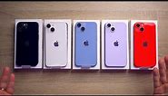 Unboxing de todas as cores do iPhone 14!