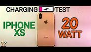 Iphone Xs Fast Charging with 20 watt charger