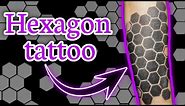 Hexagon tattoo | black ink