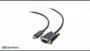USB C to VGA Cable (USB-C to VGA Cable) - Thunderbolt 3 Compatible | Cable Matters